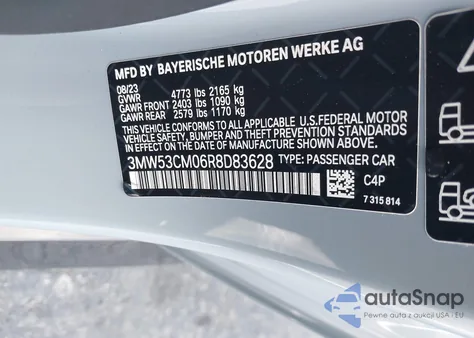 2024 BMW M240 I xDrive из США, поврежденный, VIN 3MW53CM06R8D83628